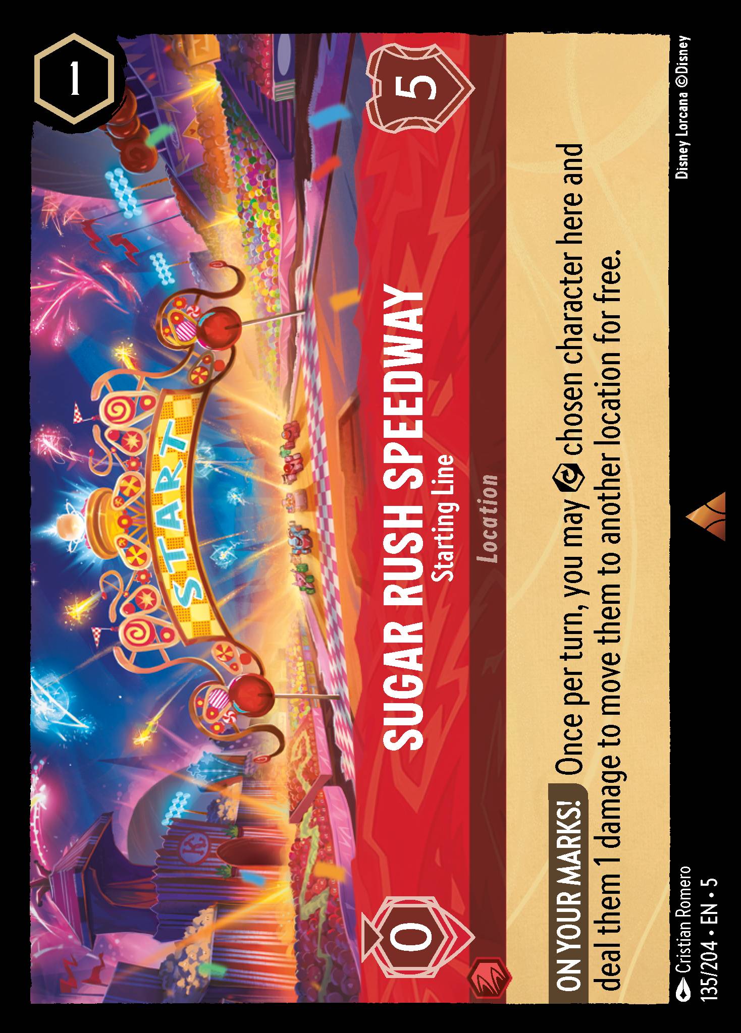 Sugar Rush Speedway — Starting Line Disney Lorcana card