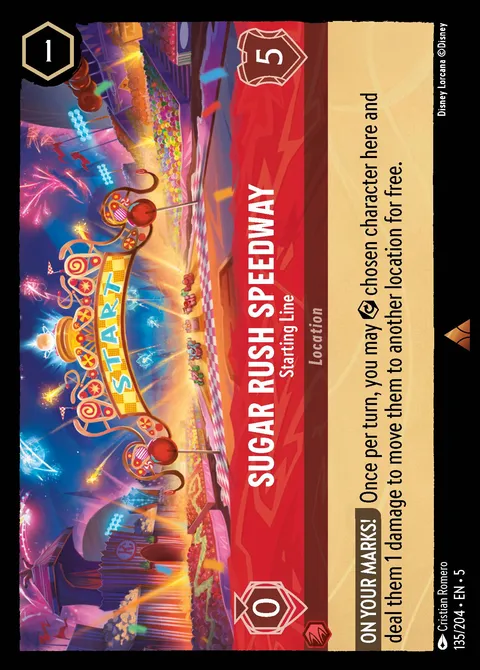 Sugar Rush Speedway — Starting Line Disney Lorcana card
