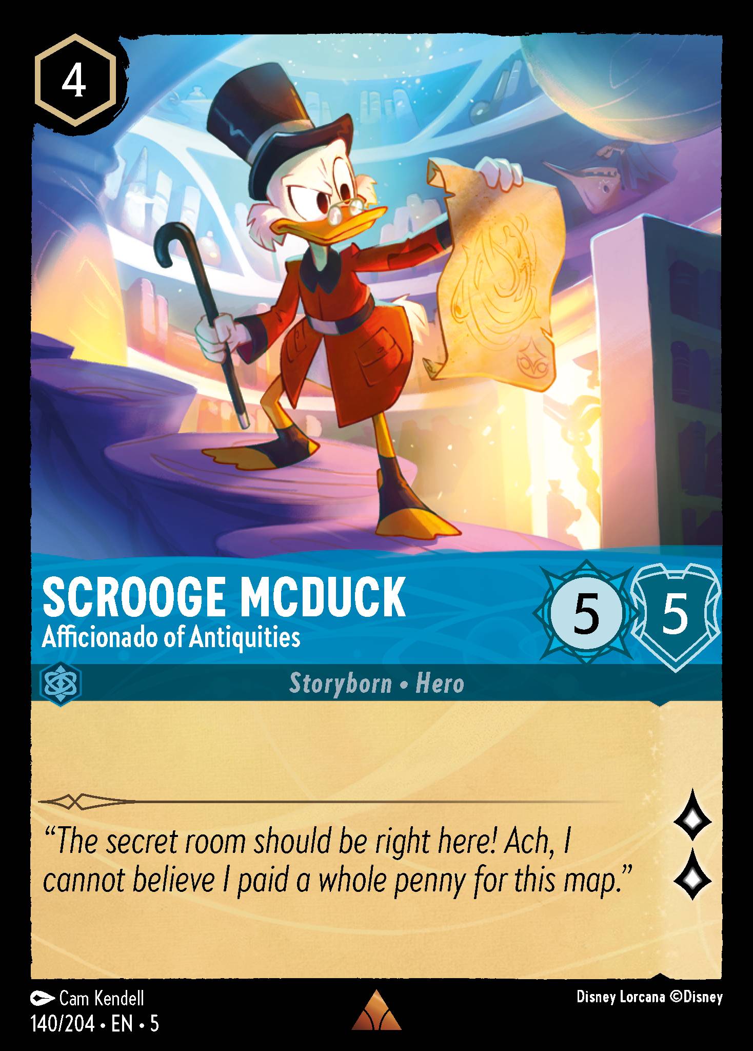 Scrooge McDuck — Afficionado of Antiquities Disney Lorcana card