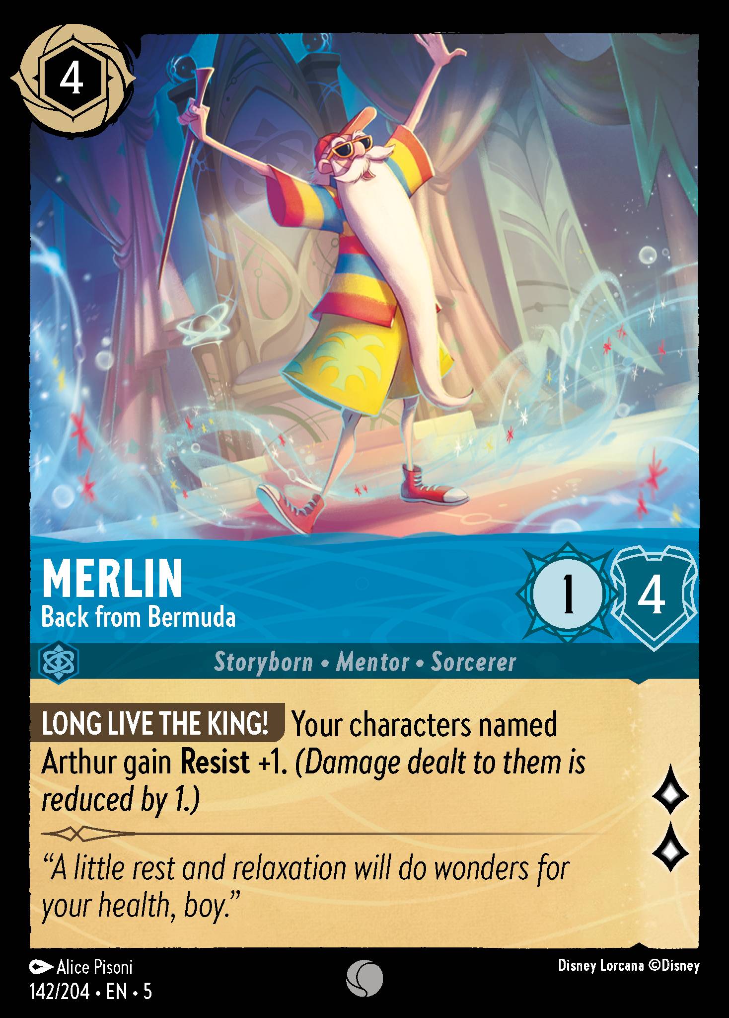 Merlin — Back from Bermuda Disney Lorcana card
