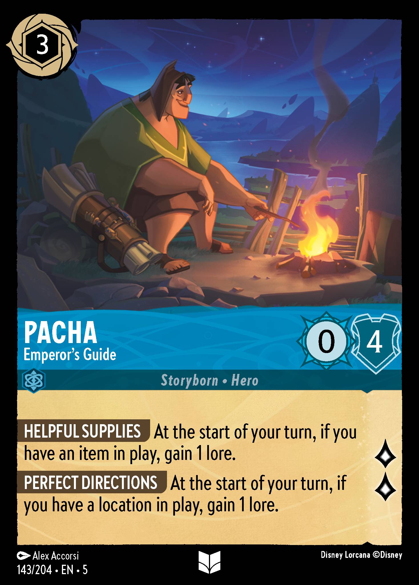 Pacha — Emperor's Guide Disney Lorcana card