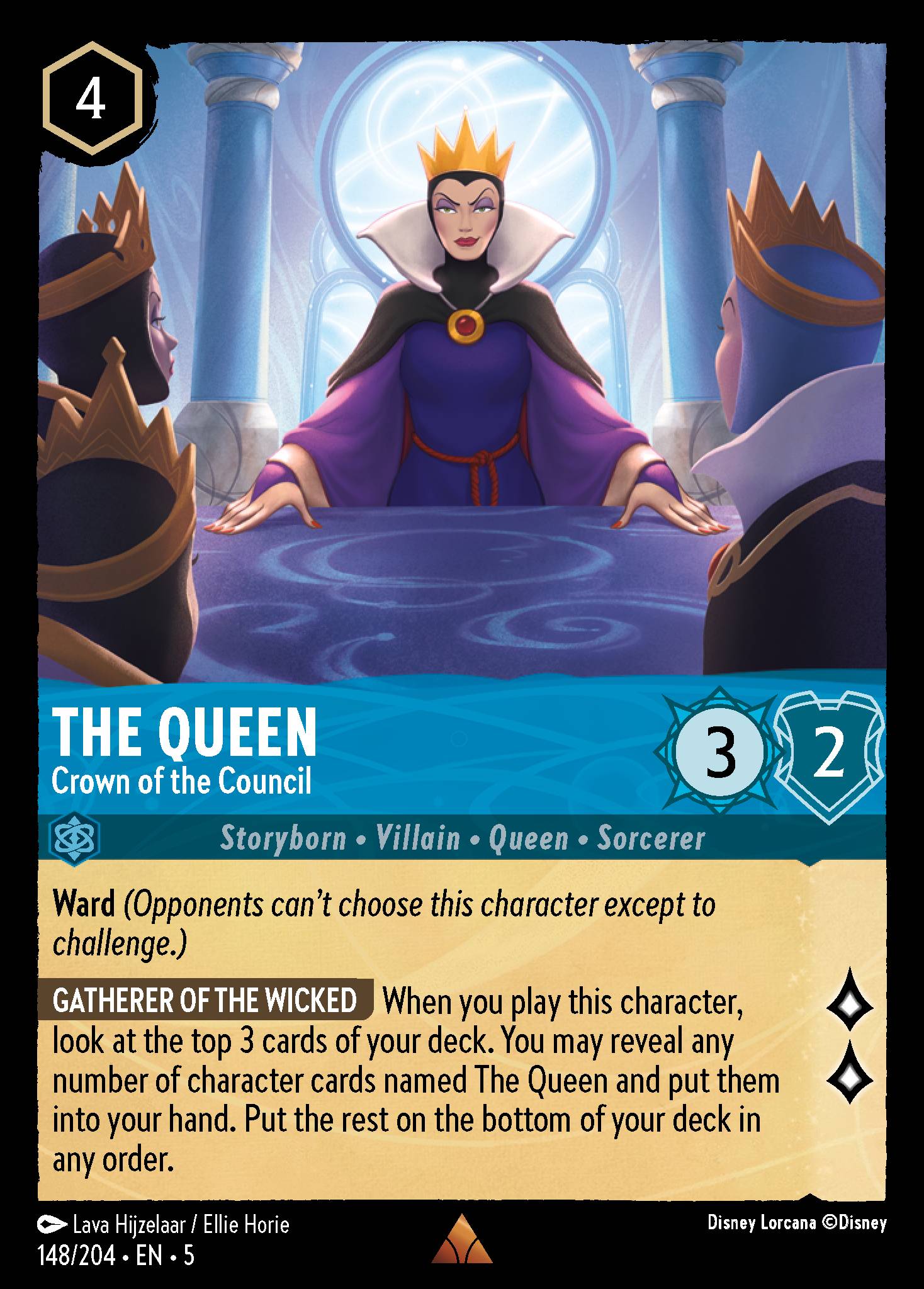 The Queen — Crown of the Council Disney Lorcana card
