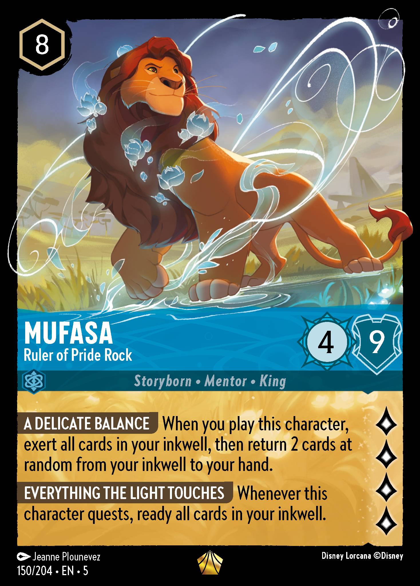 Mufasa — Ruler of Pride Rock Disney Lorcana card