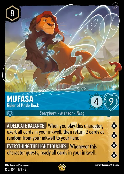 Mufasa — Ruler of Pride Rock Disney Lorcana card