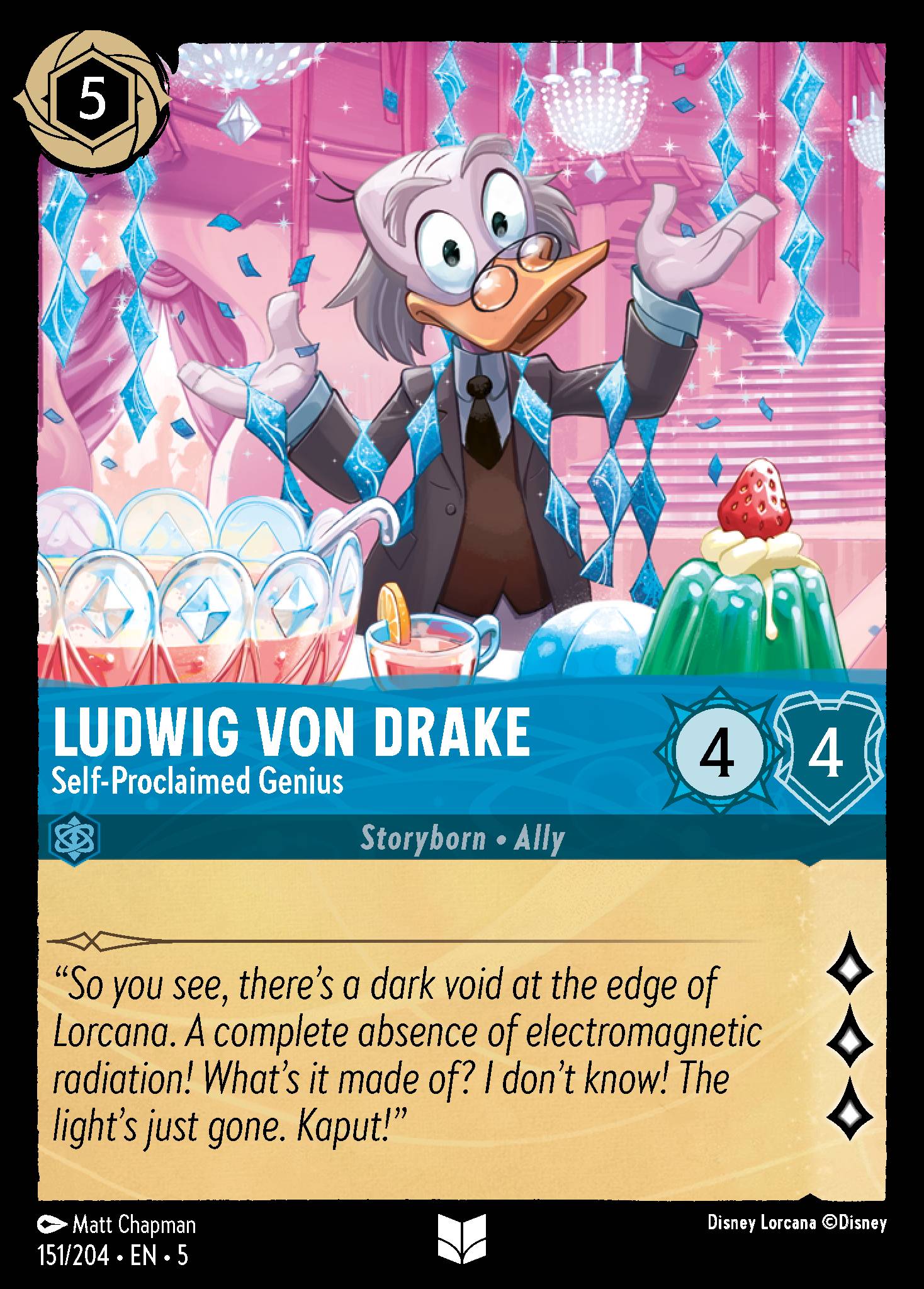 Ludwig von Drake — Self-Proclaimed Genius Disney Lorcana card