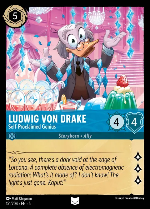 Ludwig von Drake — Self-Proclaimed Genius Disney Lorcana card