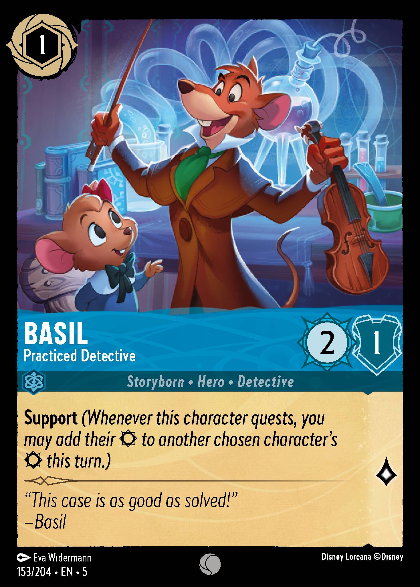 Basil — Practiced Detective Disney Lorcana card