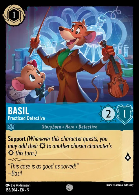 Basil — Practiced Detective Disney Lorcana card
