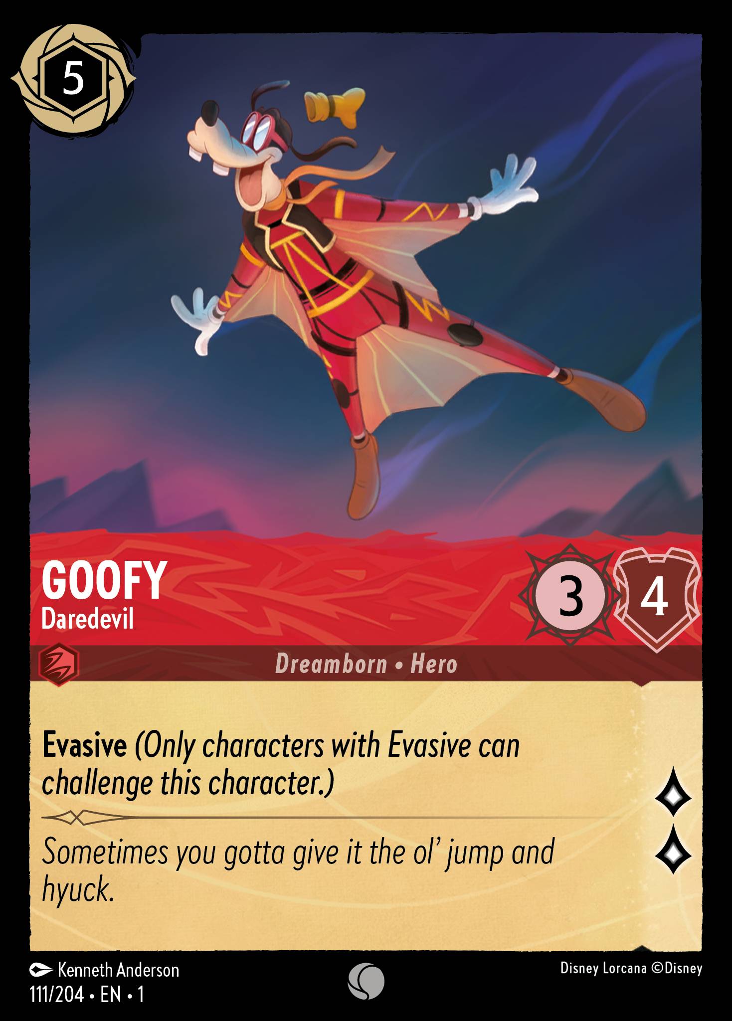 Goofy — Daredevil Disney Lorcana card