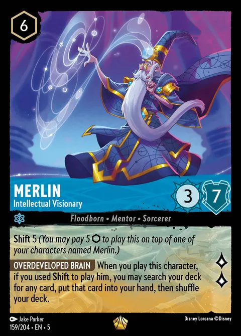 Merlin — Intellectual Visionary Disney Lorcana card