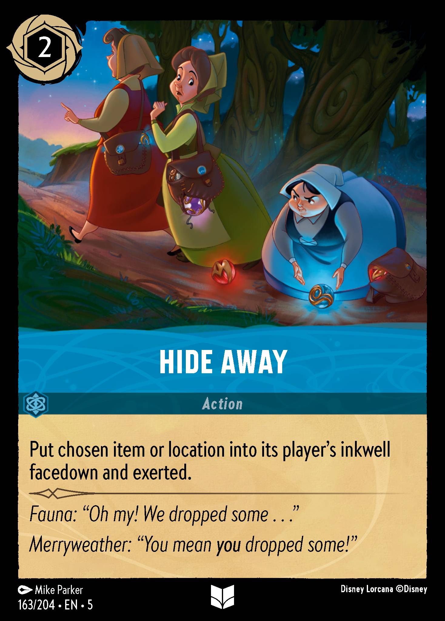 Hide Away Disney Lorcana card