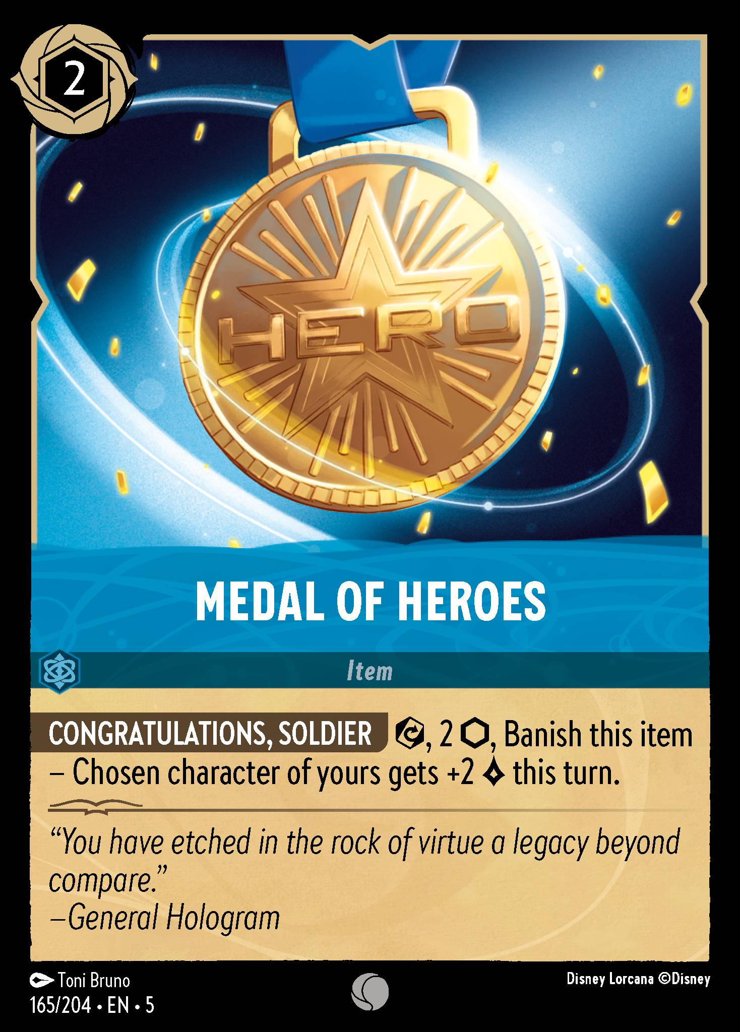 Medal of Heroes Disney Lorcana card
