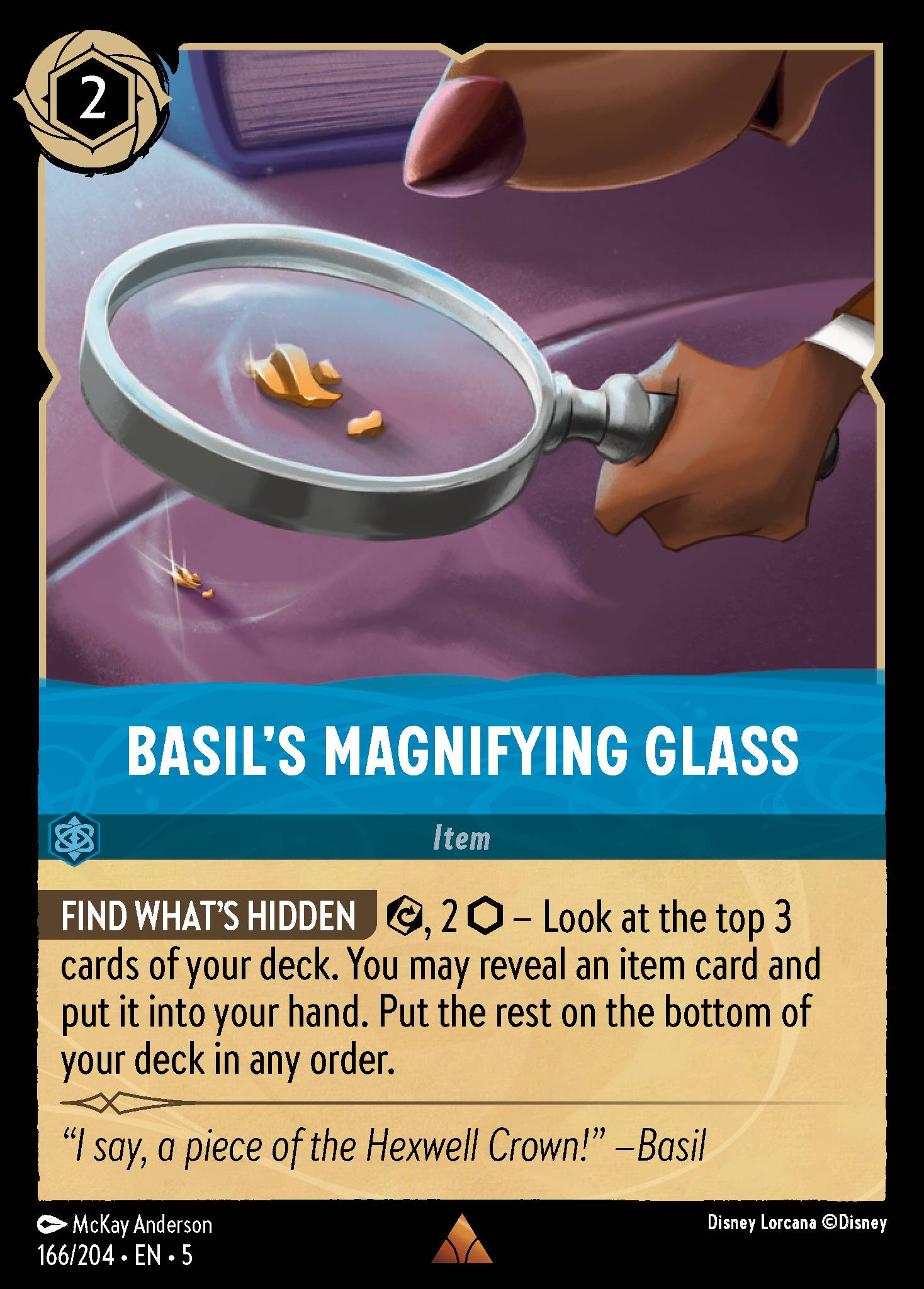 Basil's Magnifying Glass Disney Lorcana card