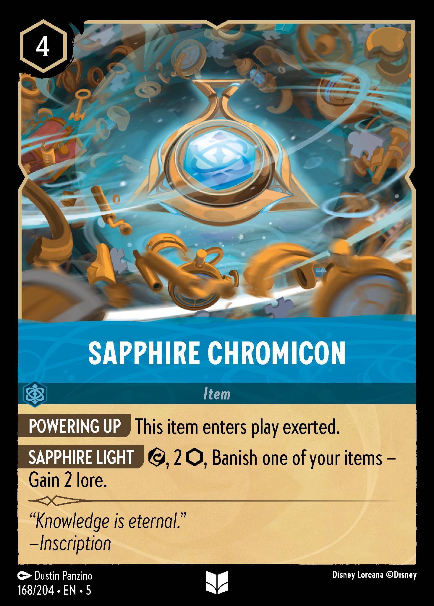 Sapphire Chromicon Disney Lorcana card