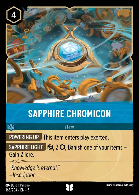 Sapphire Chromicon Disney Lorcana card