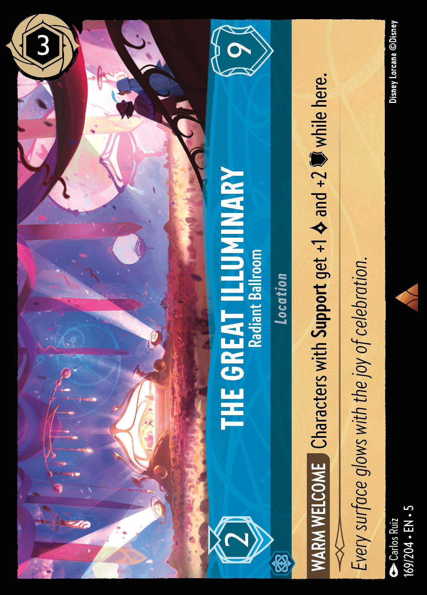 The Great Illuminary — Radiant Ballroom Disney Lorcana card