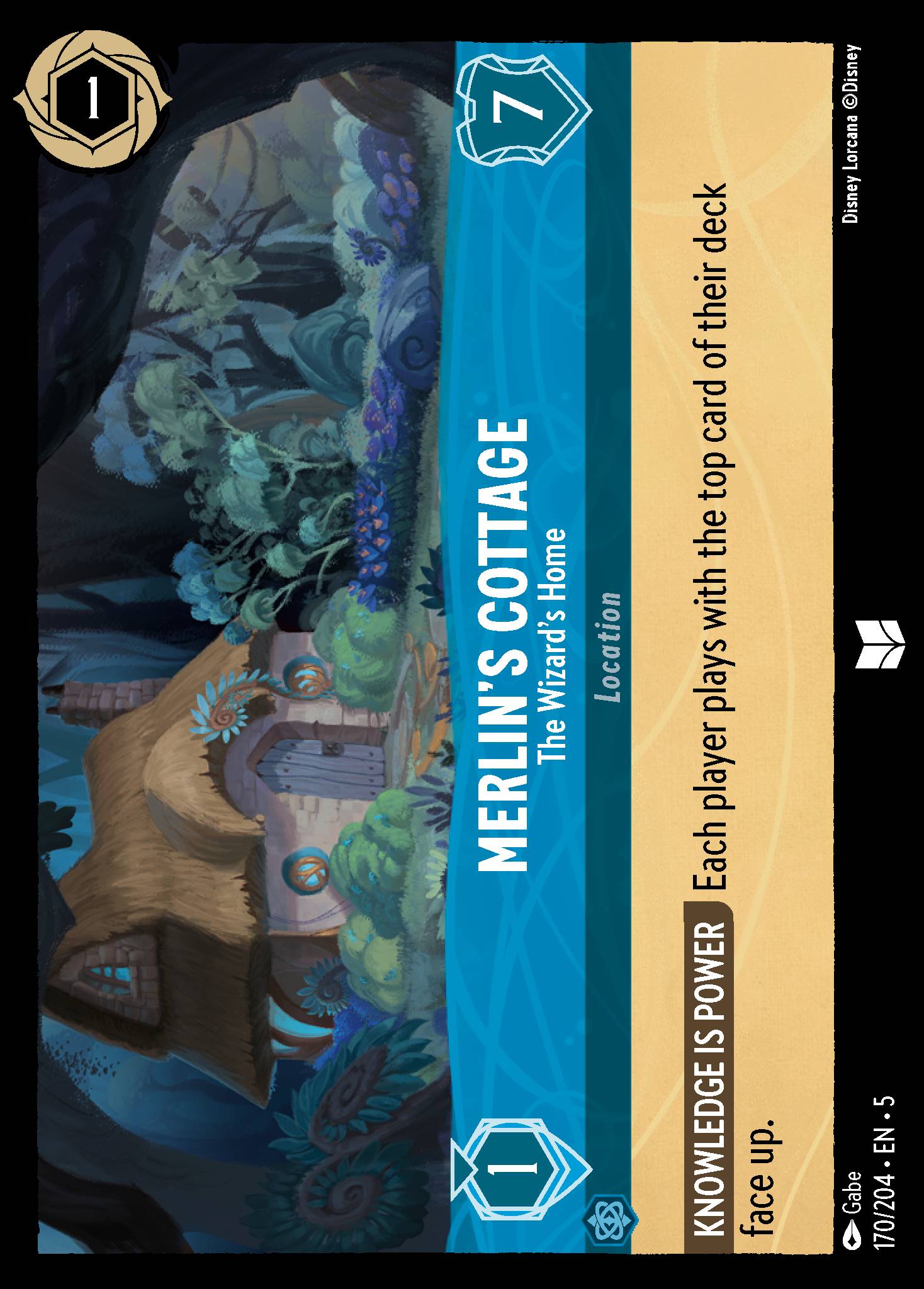 Merlin's Cottage — The Wizard's Home Disney Lorcana card