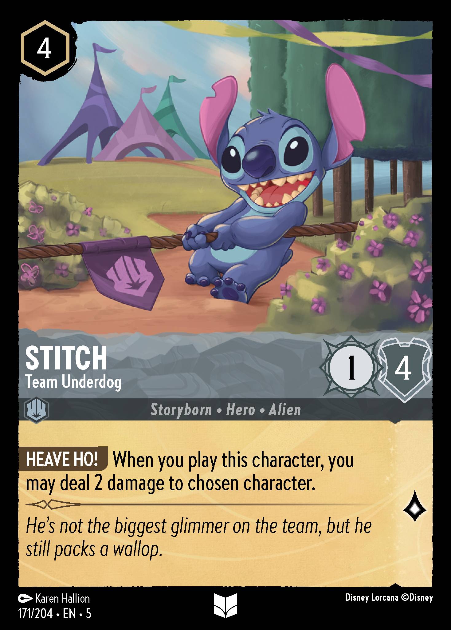 Stitch — Team Underdog Disney Lorcana card