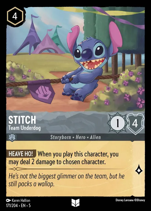 Stitch — Team Underdog Disney Lorcana card