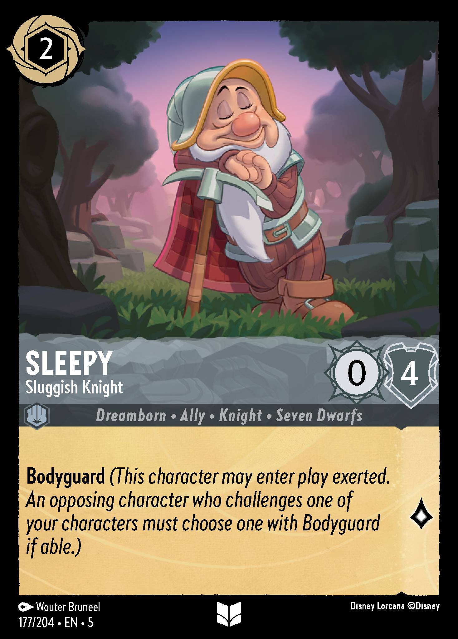 Sleepy — Sluggish Knight Disney Lorcana card