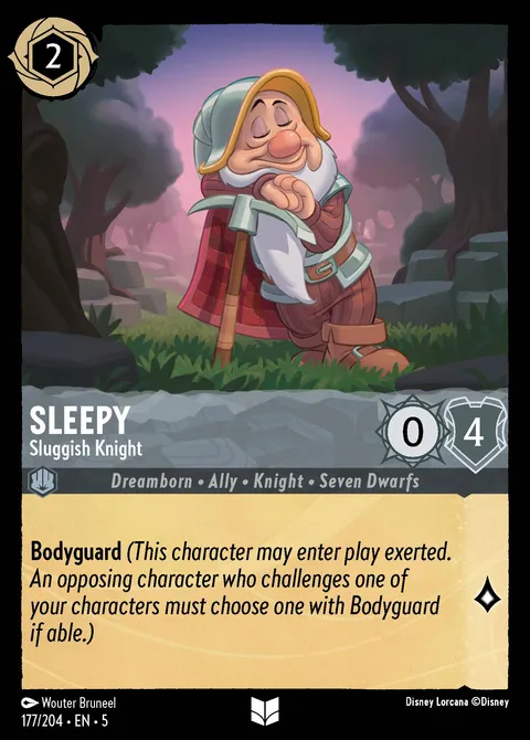 Sleepy — Sluggish Knight Disney Lorcana card