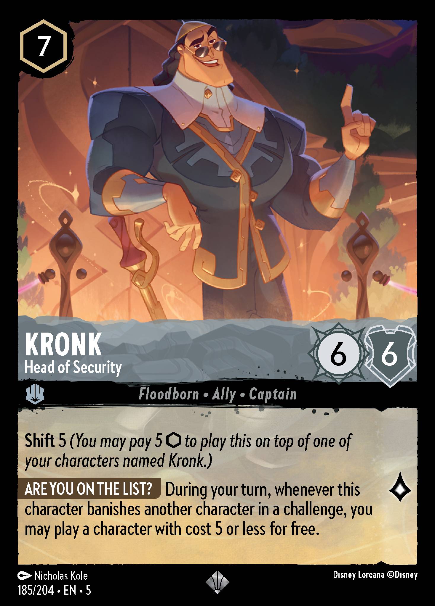 Kronk — Head of Security Disney Lorcana card