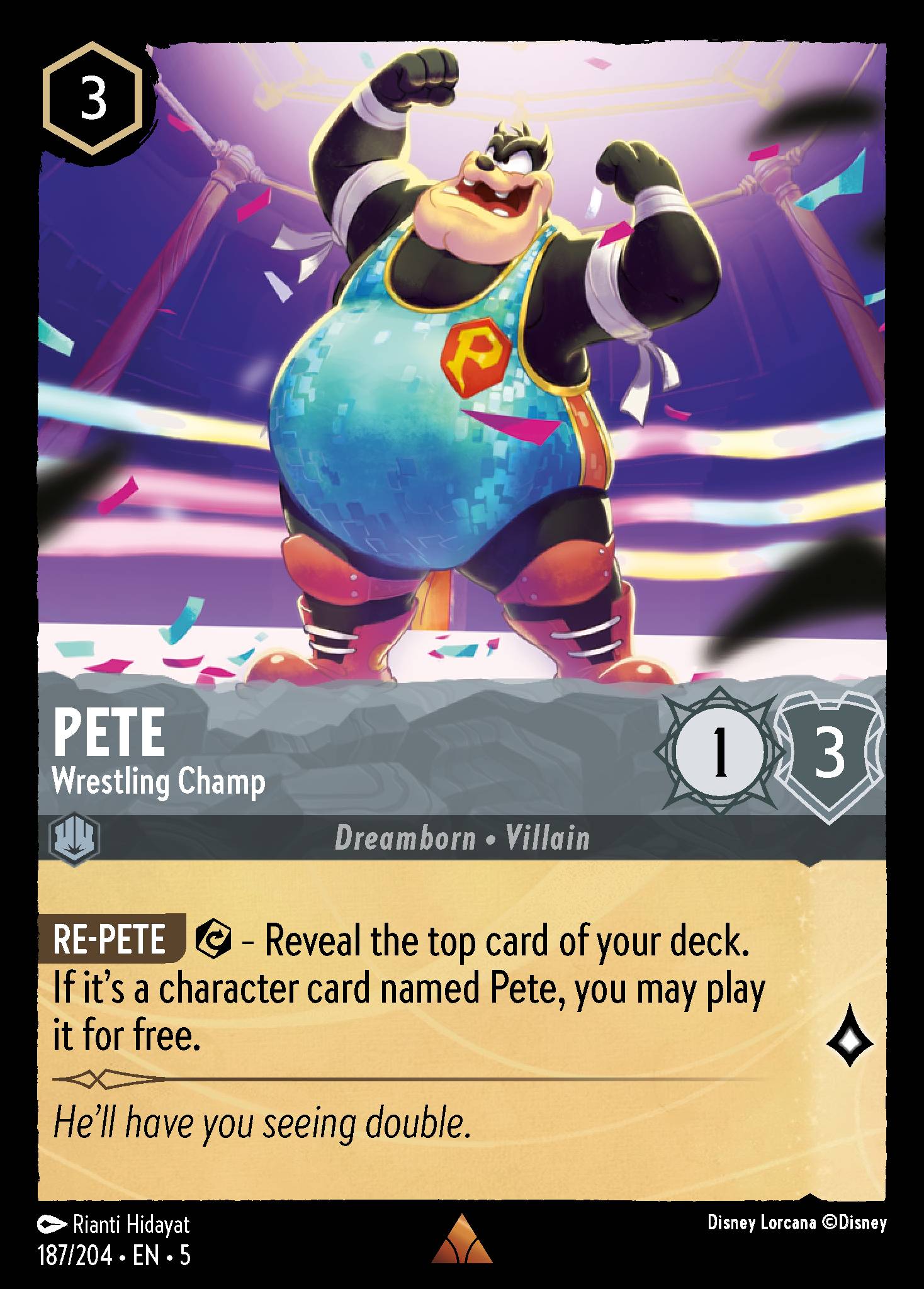 Pete — Wrestling Champ Disney Lorcana card