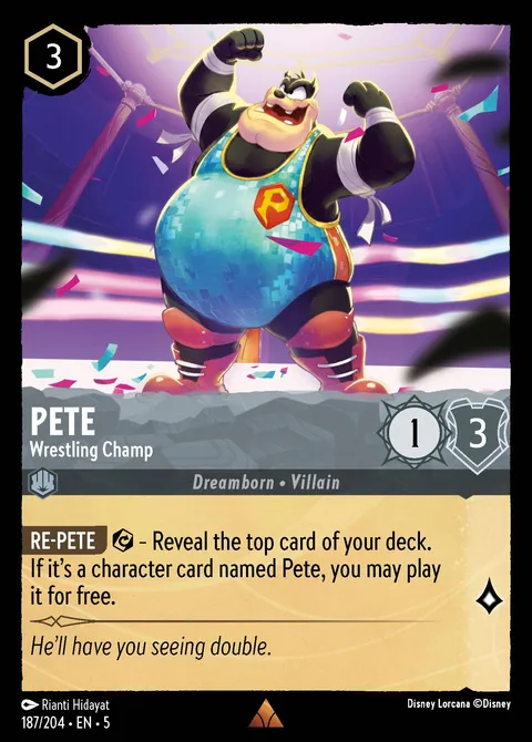 Pete — Wrestling Champ Disney Lorcana card