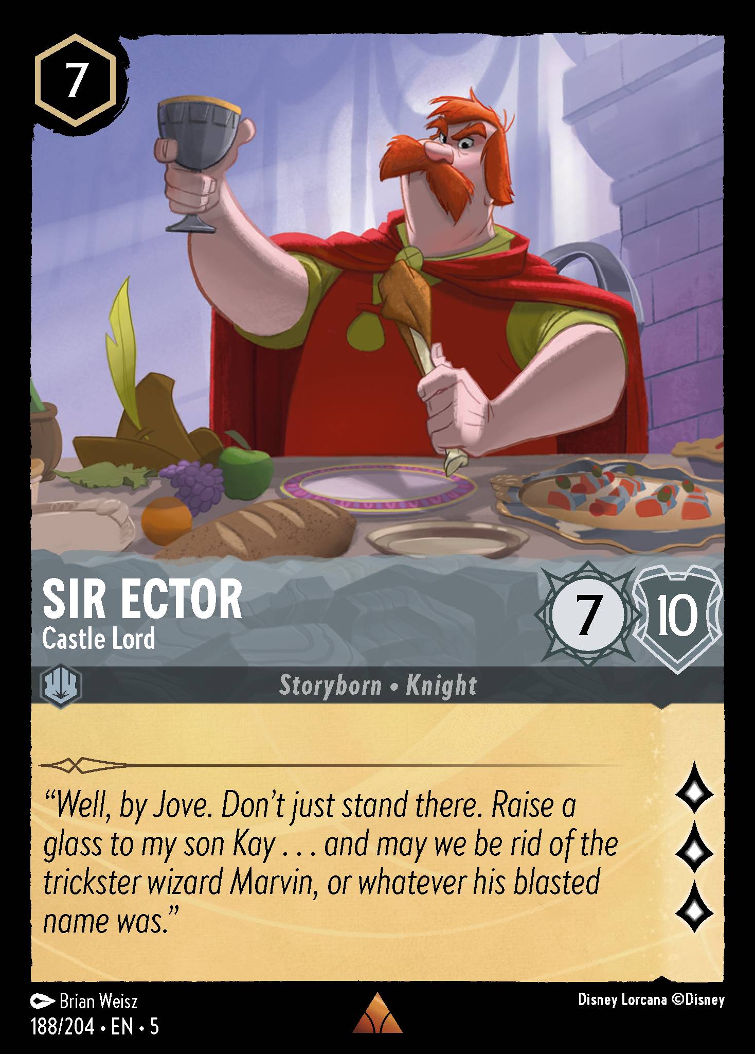 Sir Ector — Castle Lord Disney Lorcana card