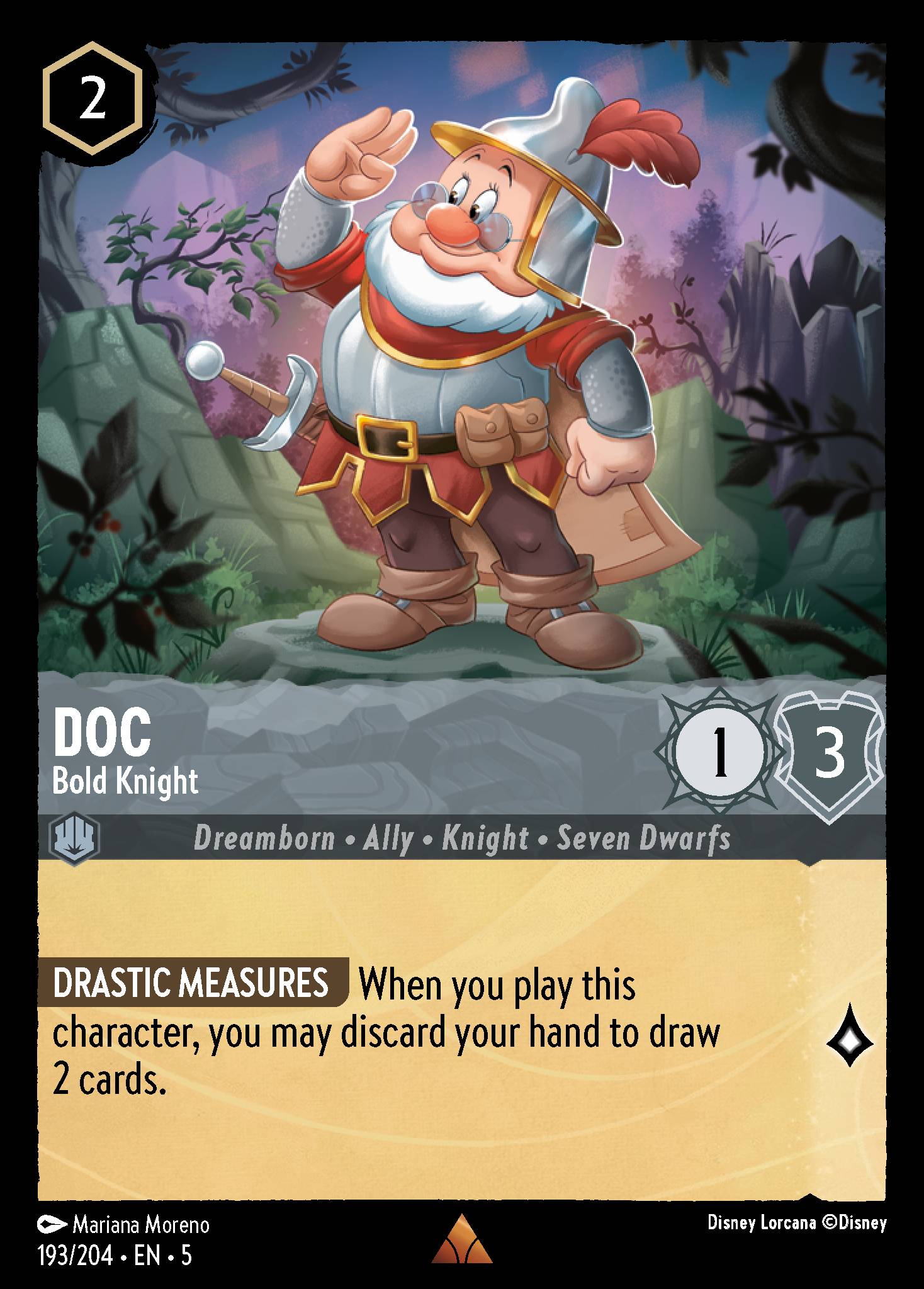 Doc — Bold Knight Disney Lorcana card