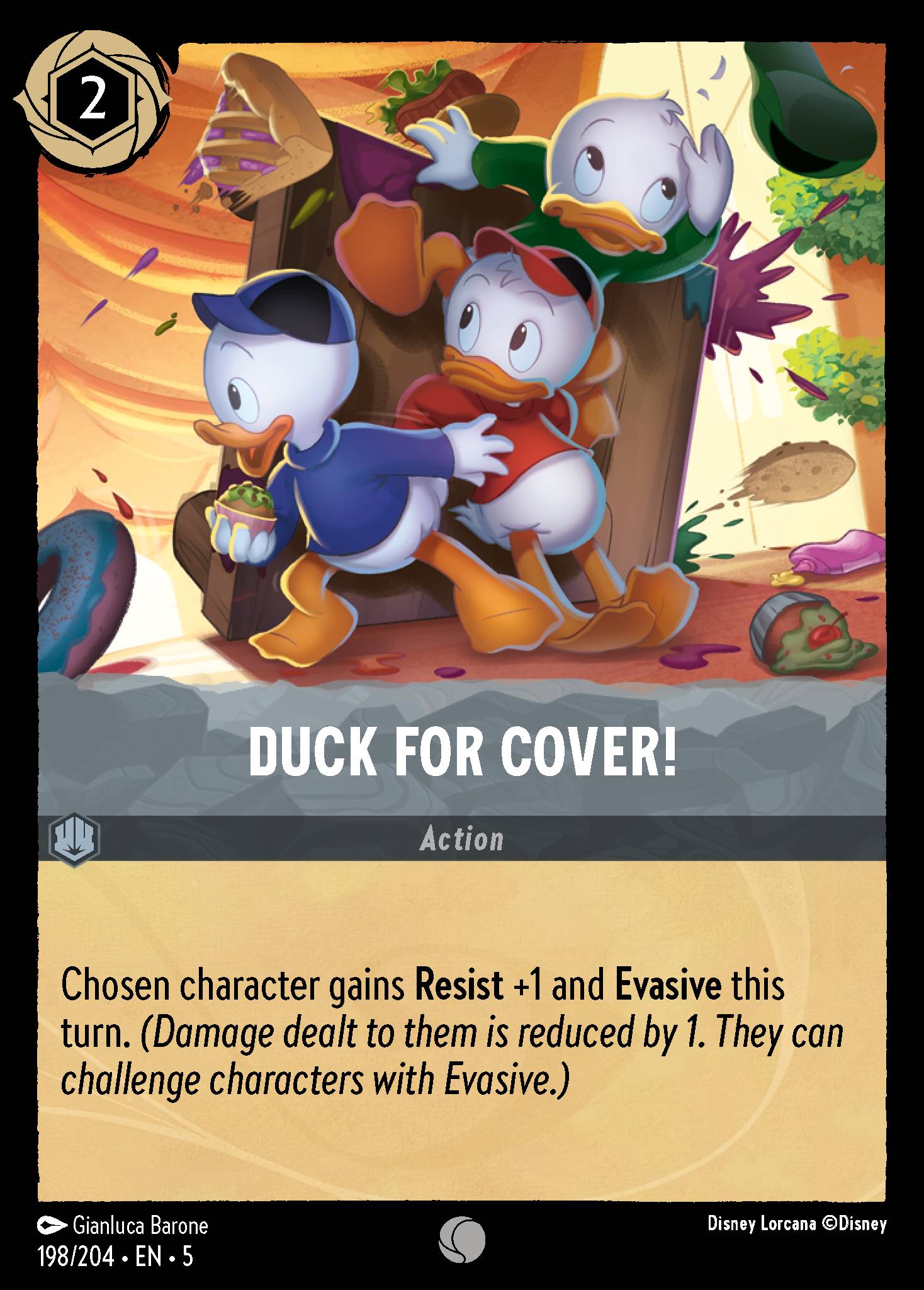 Duck for Cover! Disney Lorcana card