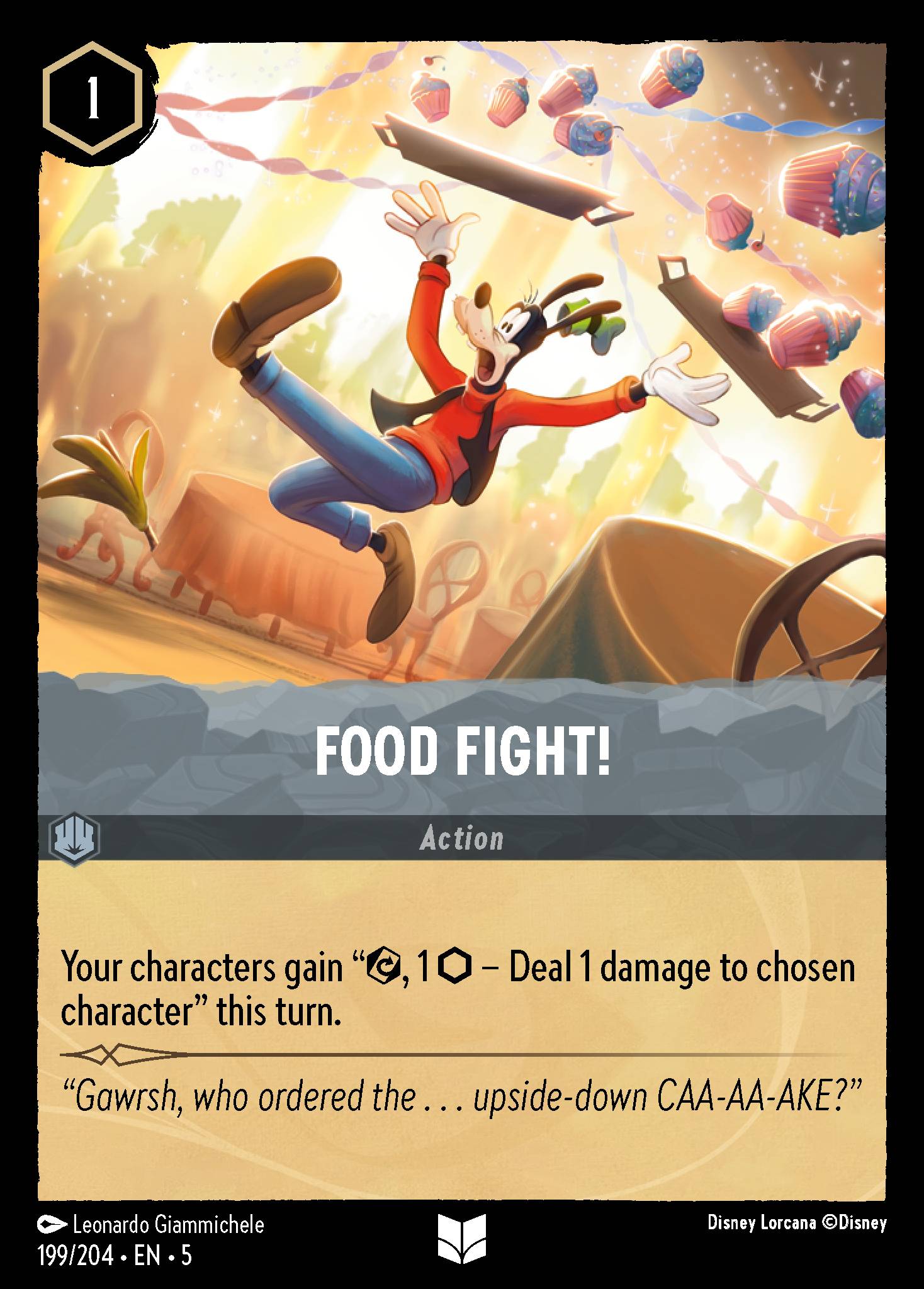 Food Fight! Disney Lorcana card
