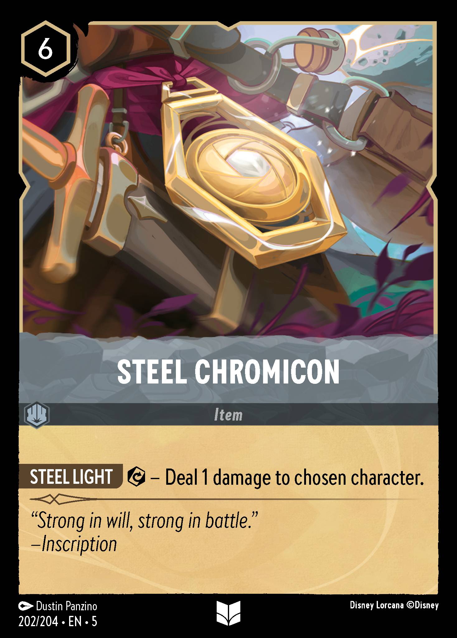Steel Chromicon Disney Lorcana card