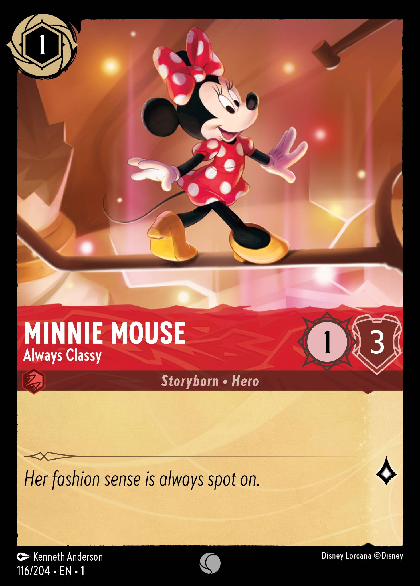 Minnie Mouse — Always Classy Disney Lorcana card