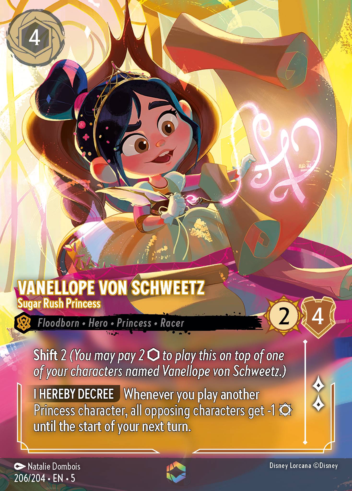 Vanellope von Schweetz — Sugar Rush Princess Disney Lorcana card
