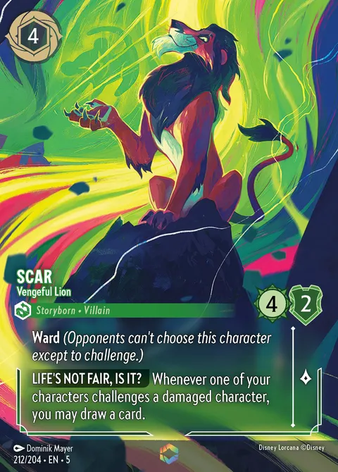 Scar — Vengeful Lion Disney Lorcana card