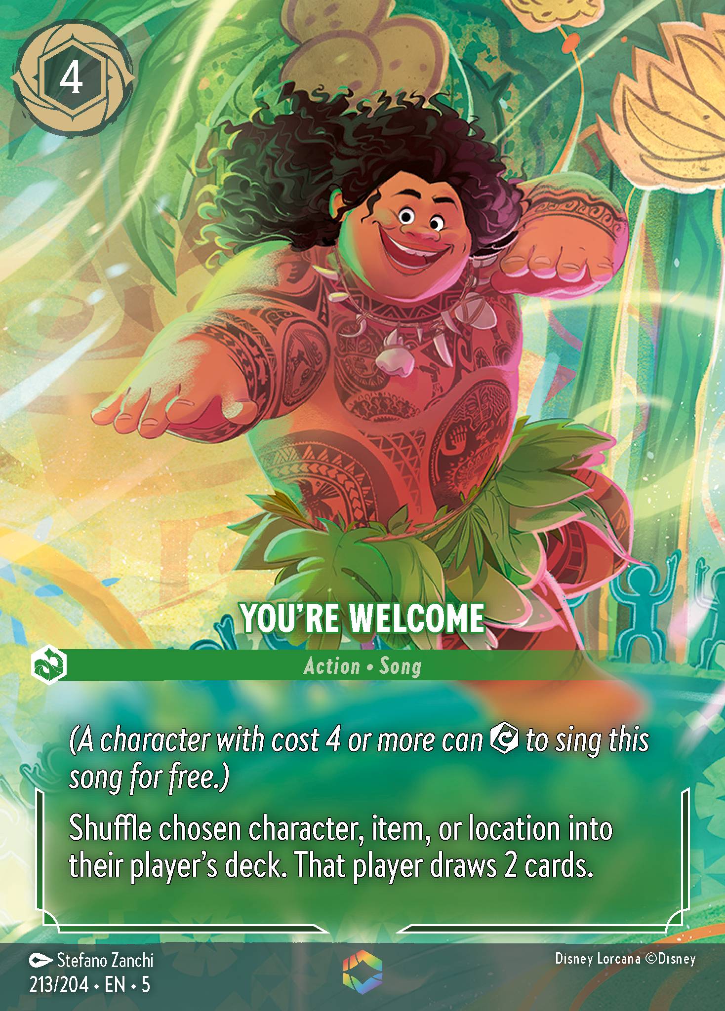 You're Welcome Disney Lorcana card