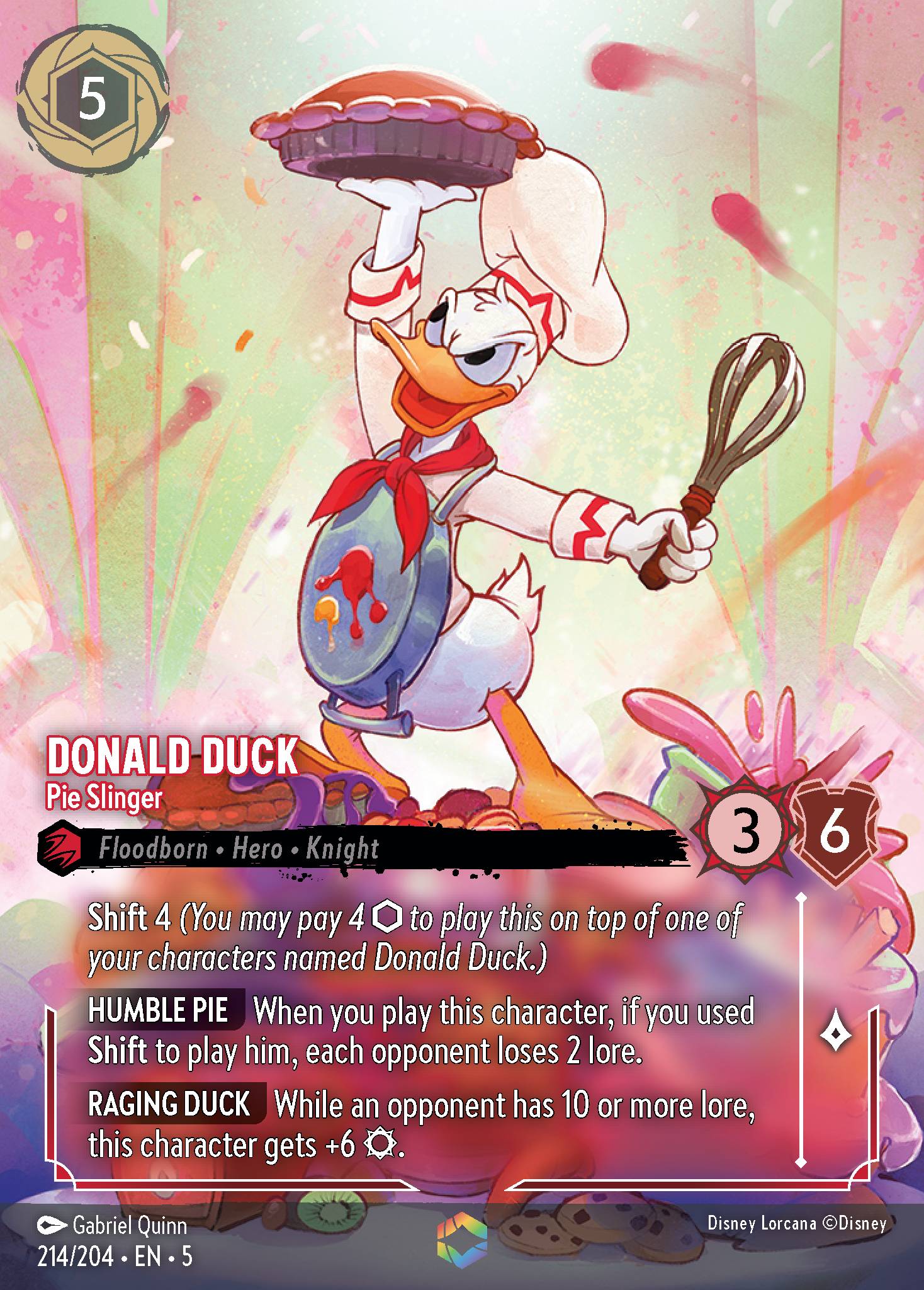 Donald Duck — Pie Slinger Disney Lorcana card