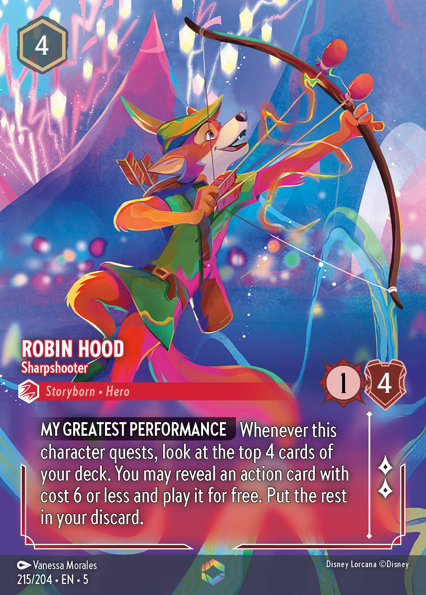 Robin Hood — Sharpshooter Disney Lorcana card