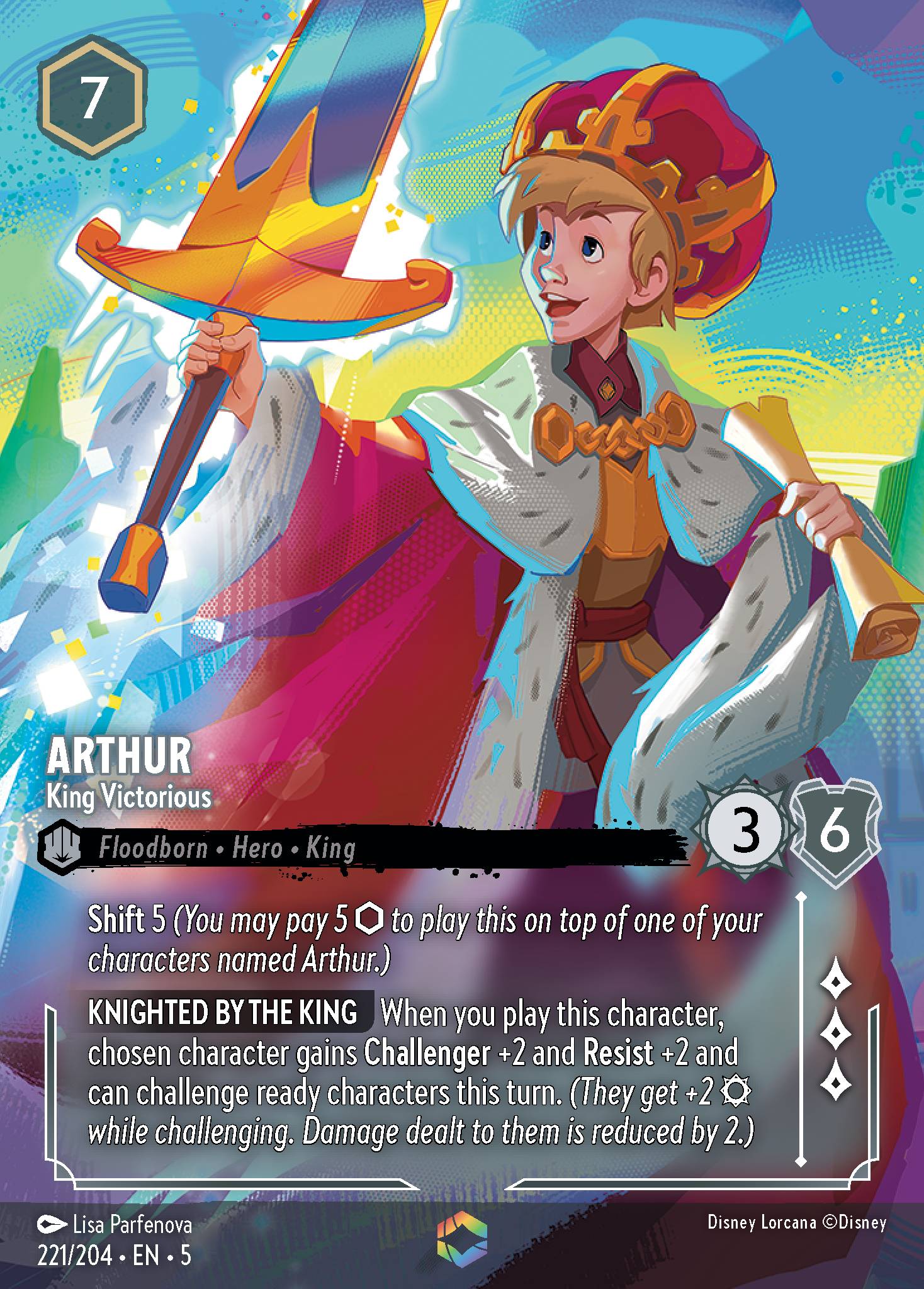 Arthur — King Victorious Disney Lorcana card