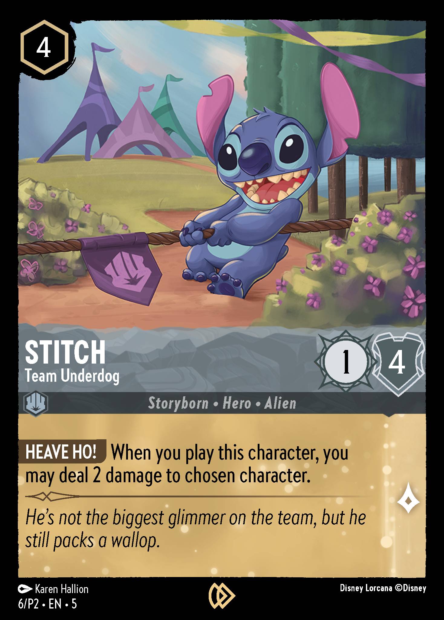 Stitch — Team Underdog Disney Lorcana card