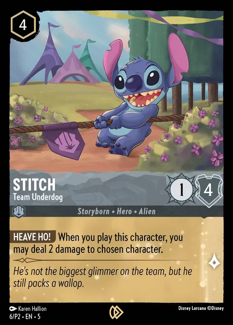 Stitch — Team Underdog Disney Lorcana card