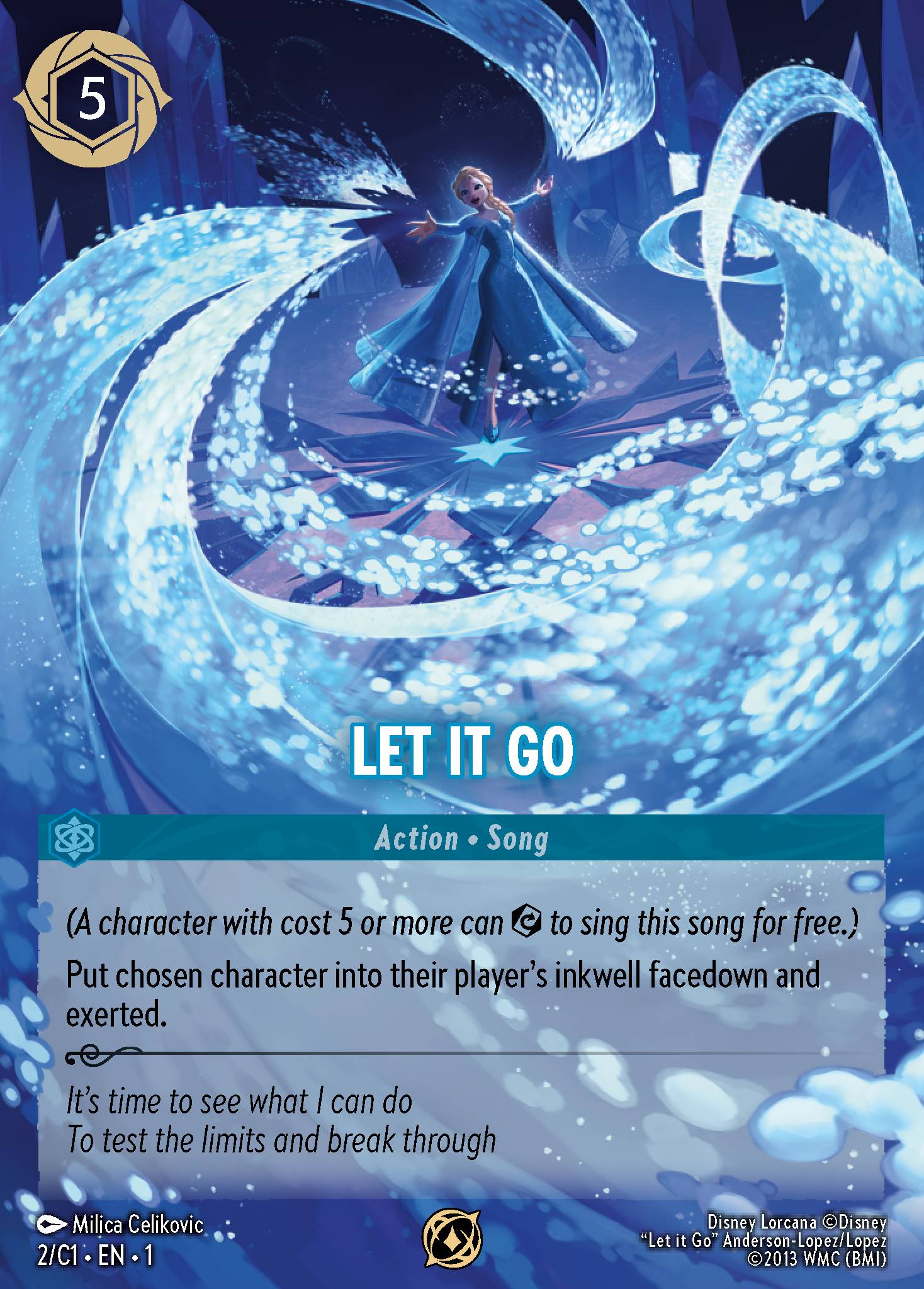 Let It Go Disney Lorcana card