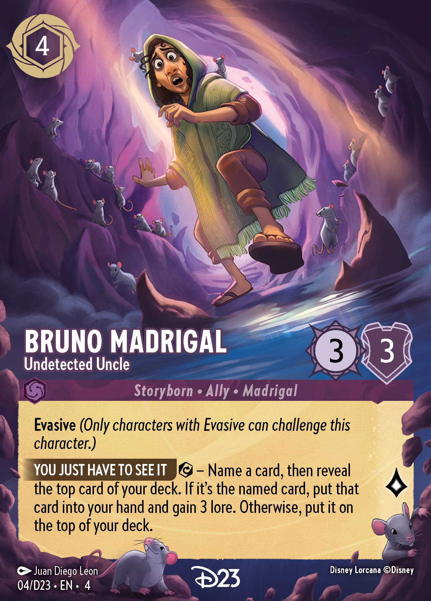 Bruno Madrigal — Undetected Uncle Disney Lorcana card