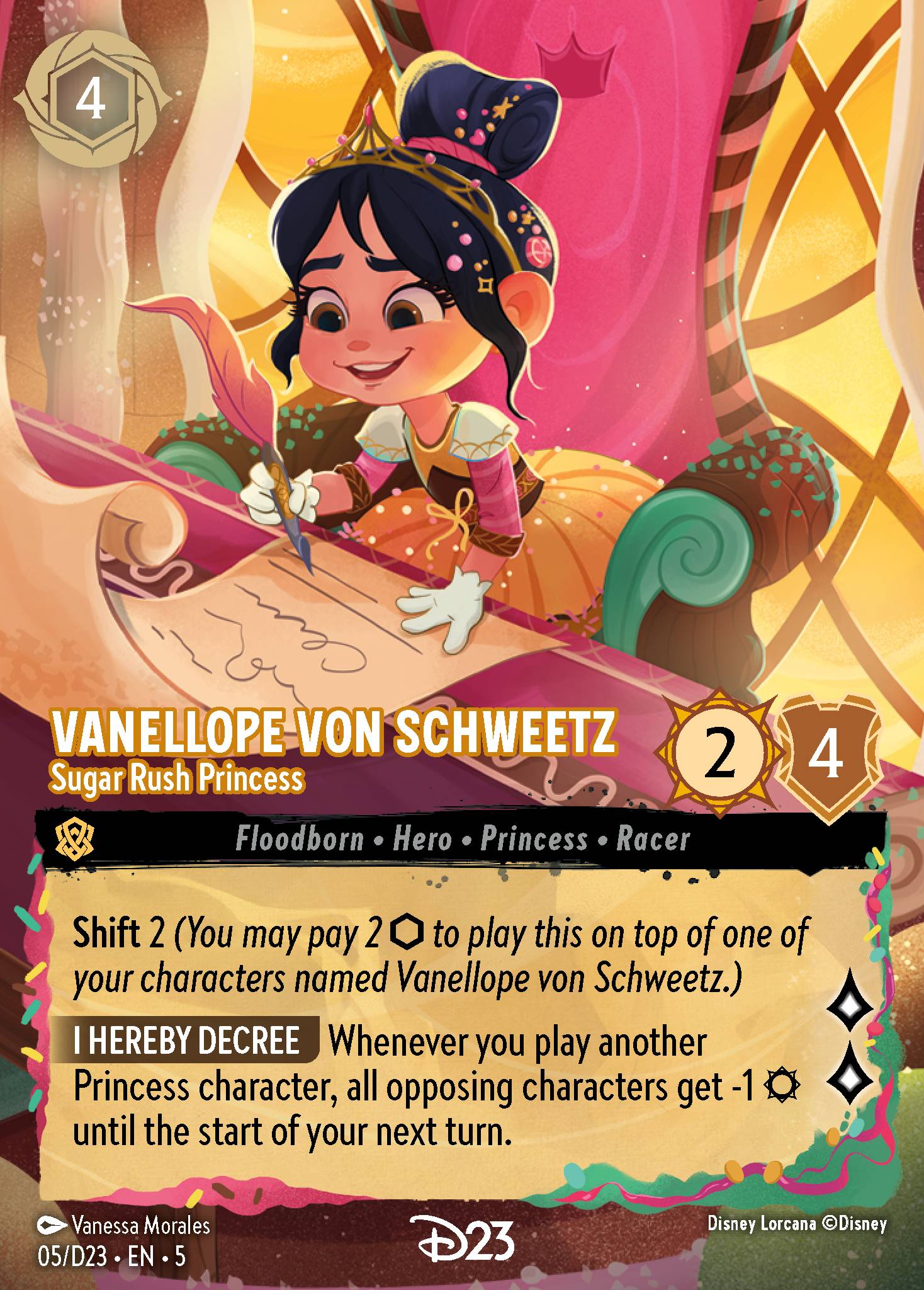 Vanellope von Schweetz — Sugar Rush Princess Disney Lorcana card
