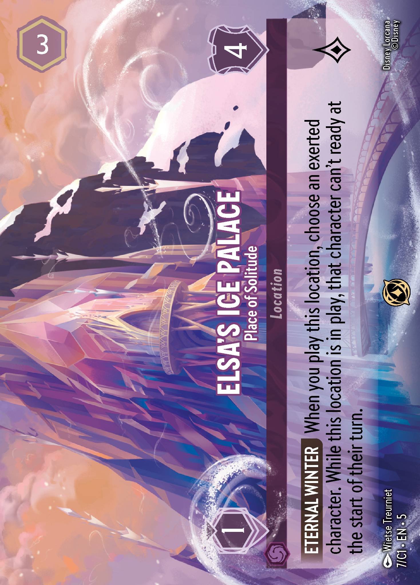 Elsa's Ice Palace — Place of Solitude Disney Lorcana card