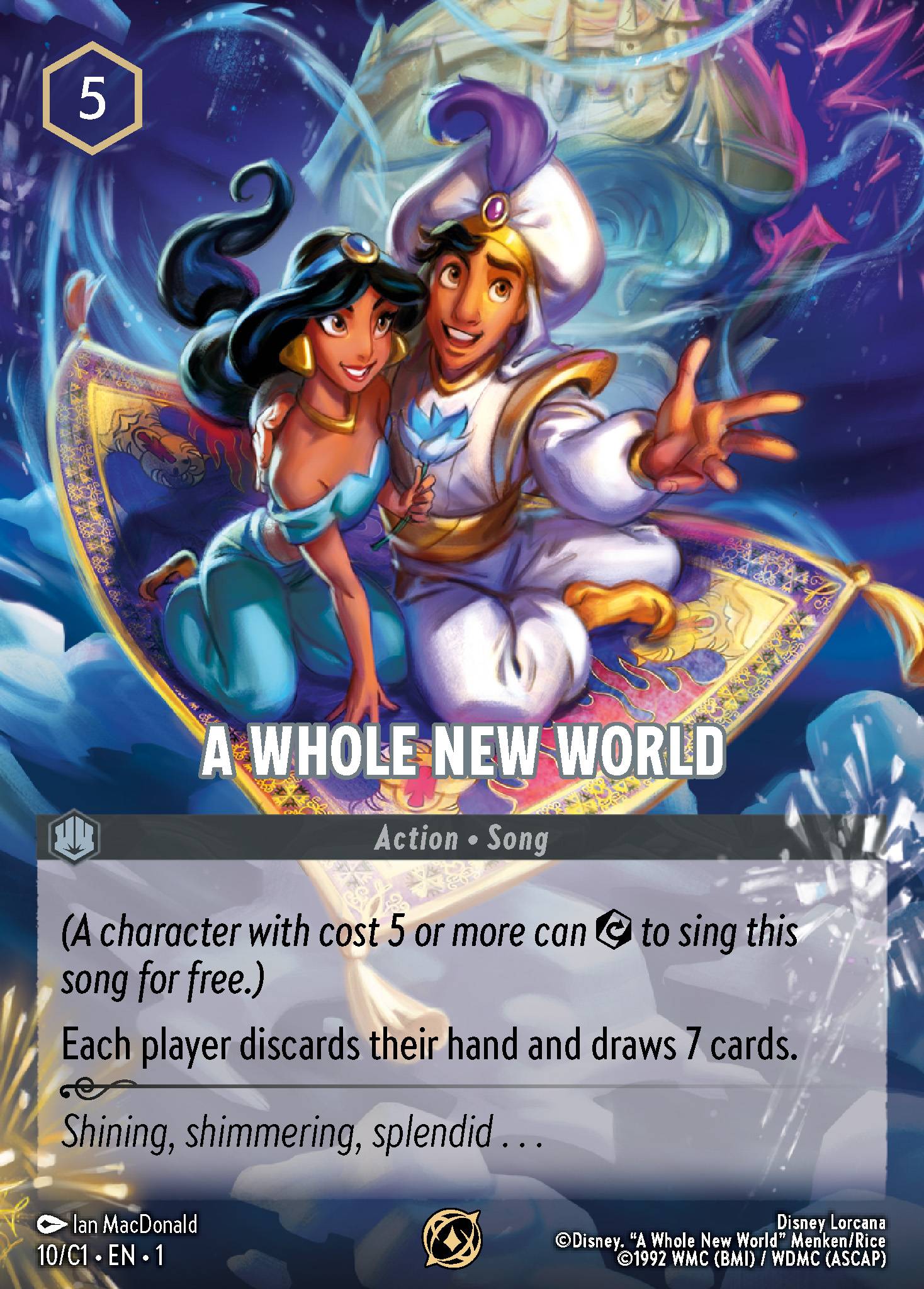 A Whole New World Disney Lorcana card