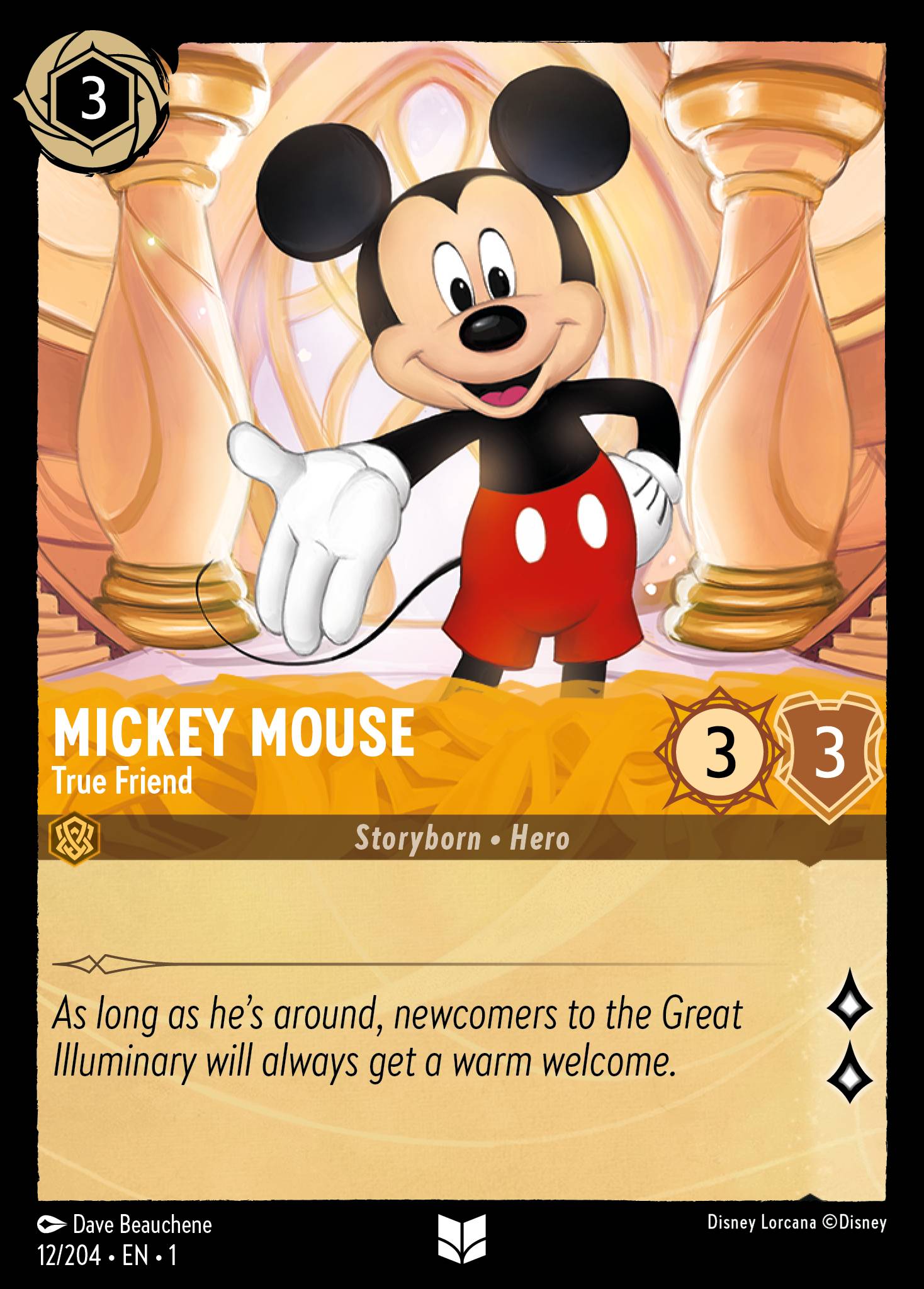 Mickey Mouse — True Friend Disney Lorcana card