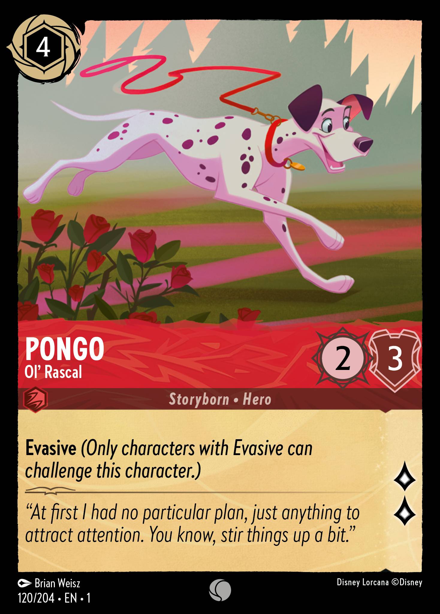 Pongo — Ol’ Rascal Disney Lorcana card