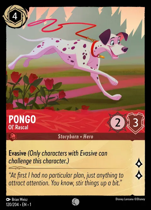 Pongo — Ol’ Rascal Disney Lorcana card